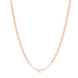 Silver Rose Gold-Plated 0.9mm Diamond-Cut Cable Chain – 20"