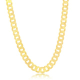 Silver Gold Plated 8mm Cuban Chain 22"