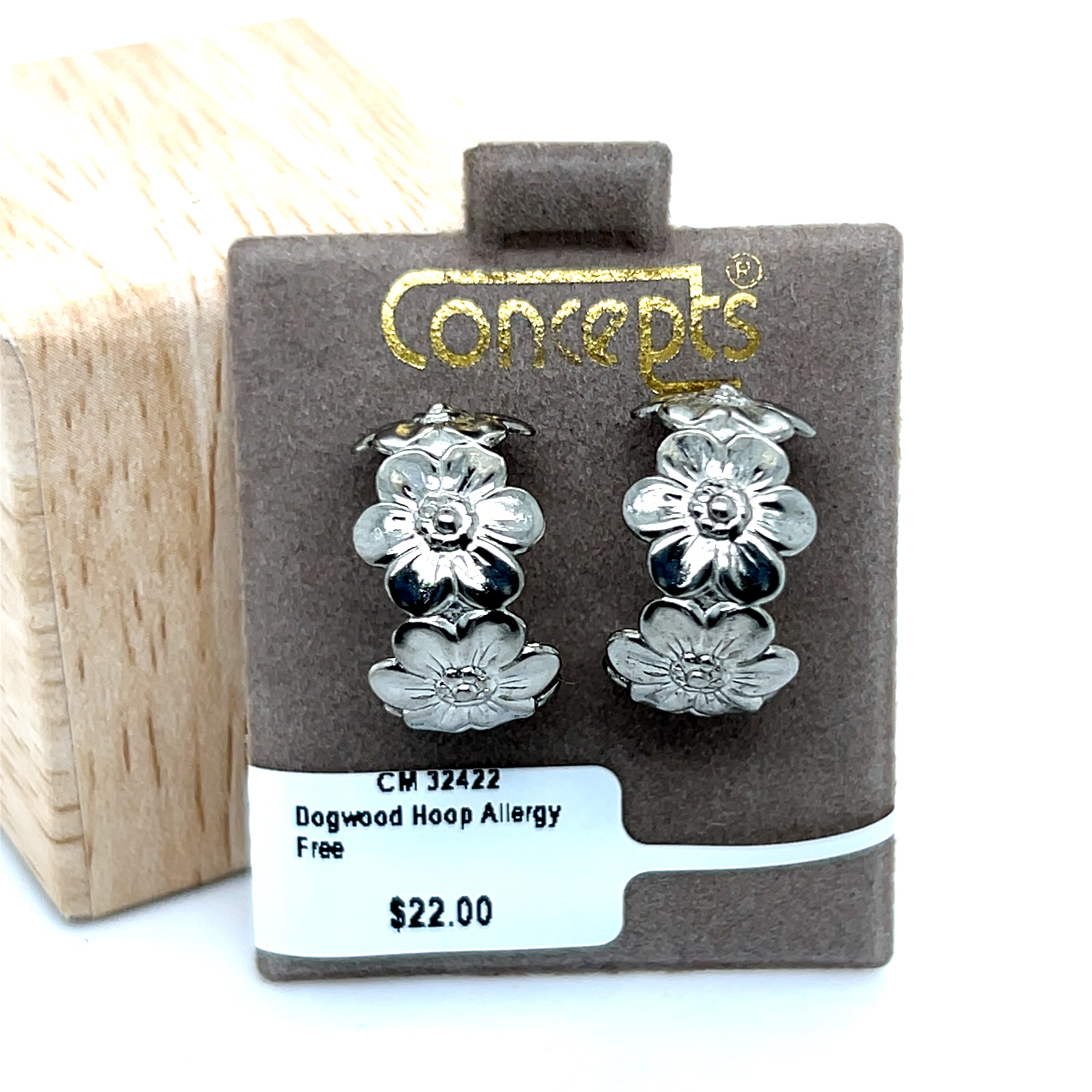 Dogwood Hoop Allergy Free Earrings