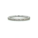 14K 14K White Gold 0.23 Carat Total Weight Diamond Wedding Anniversary Stackable Band.