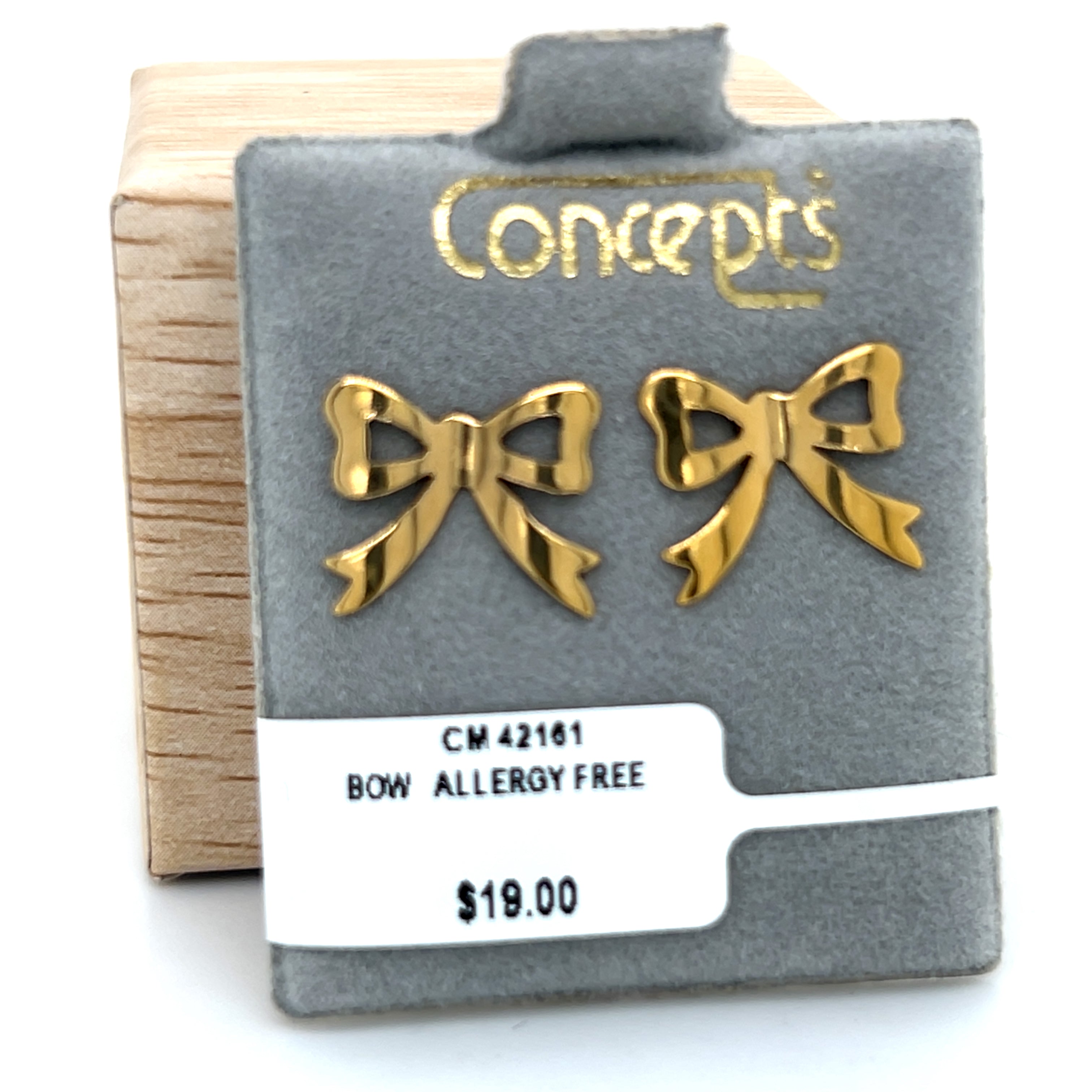 Yellow Bow Allergy Free Earrings