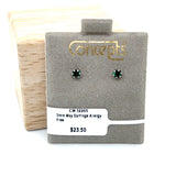 May Birthstone 3mm Stud Allergy Free  Earrings