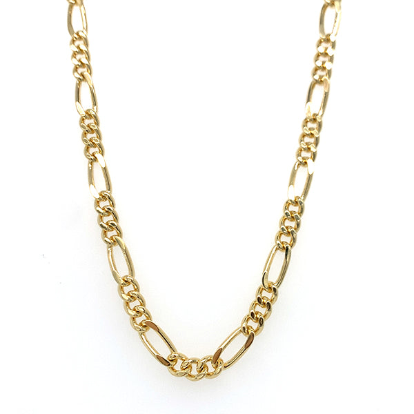 Forever Gold Yellow Gold 4mm Figaro Chain 22"