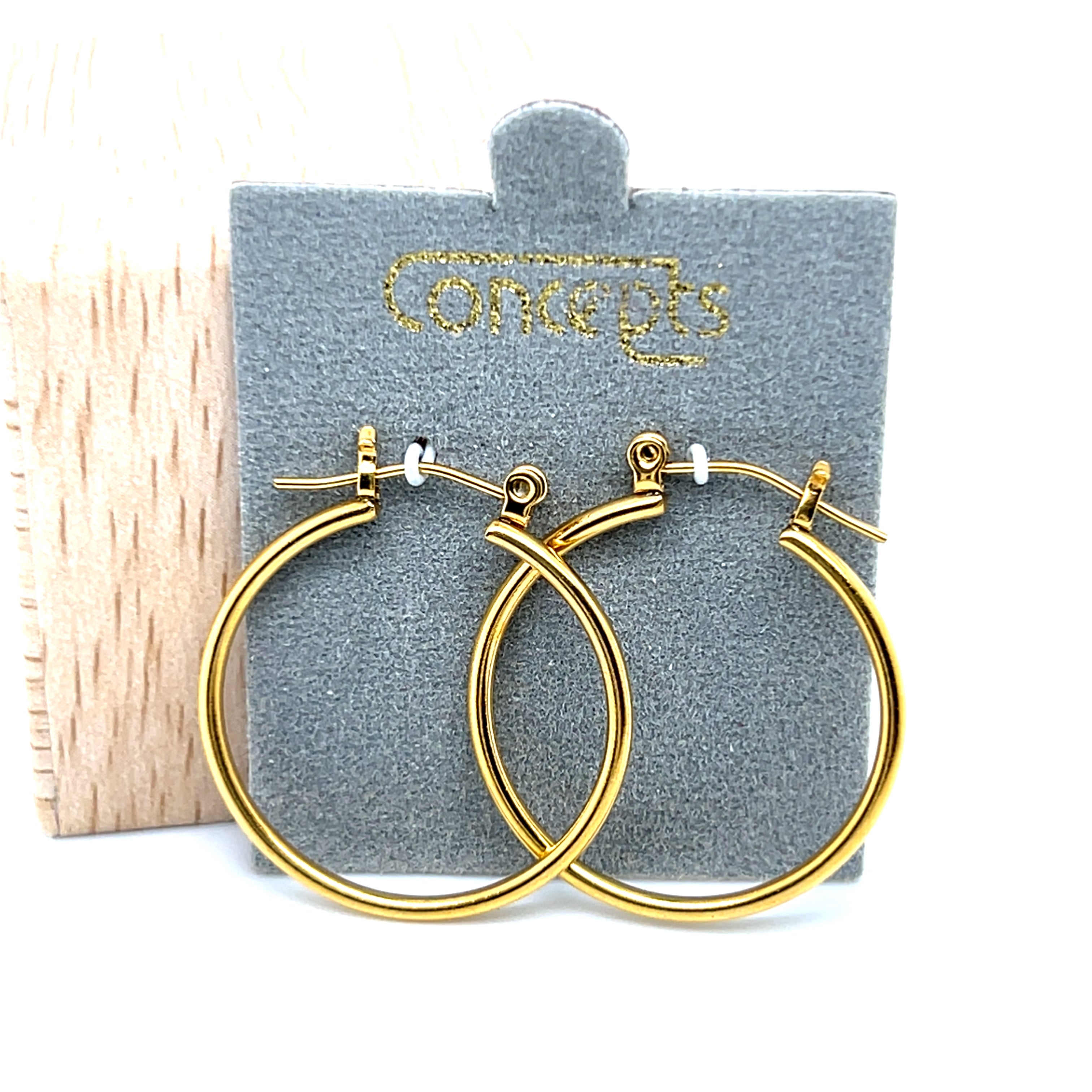 Concepts Gold-Tone Large EC Hoop Allergy Free Earrings