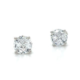 Sterling Silver 6mm Clear Cubic Zirconia Stud Earrings