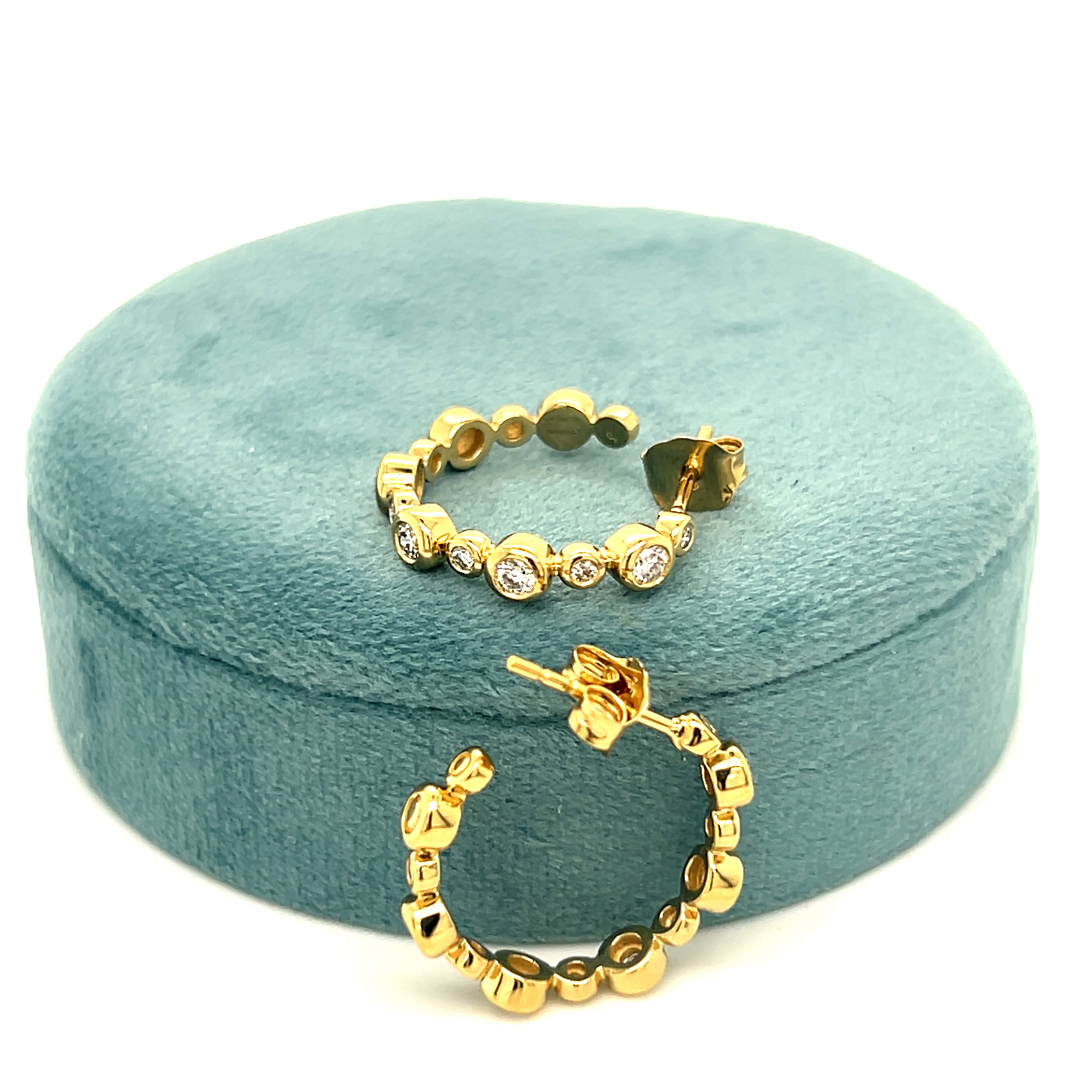 Silver Lab Grown Diamond Earrings