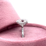 14K White Gold 2.15CTW Oval Solitaire with Pavé Hidden Halo Lab Grown Diamond Engagement Ring – 2.07CT Center, E VS1, IGI Certified