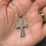 Silver CZ Cross Pendant