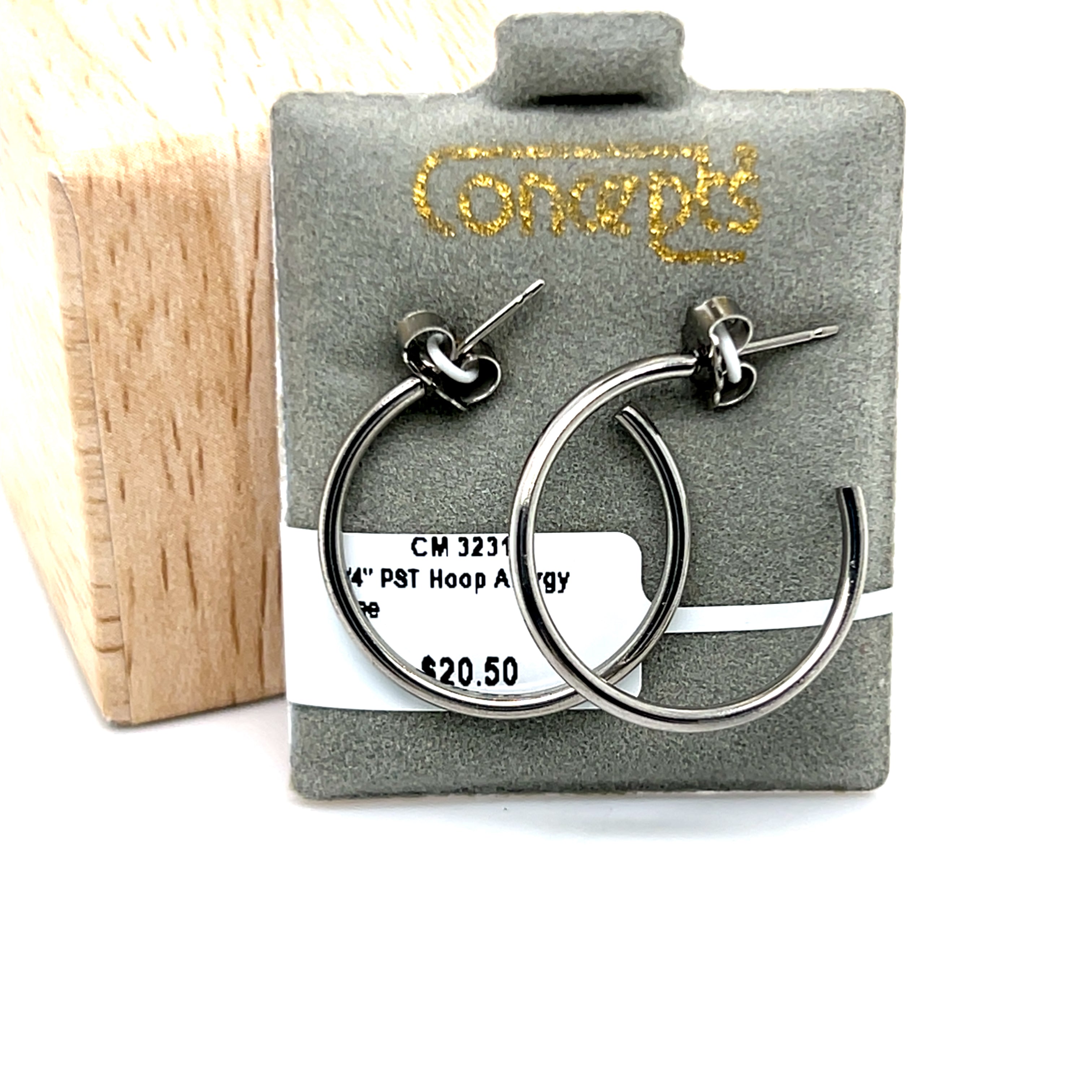 3/4" Allergy Free Hoop Earrings