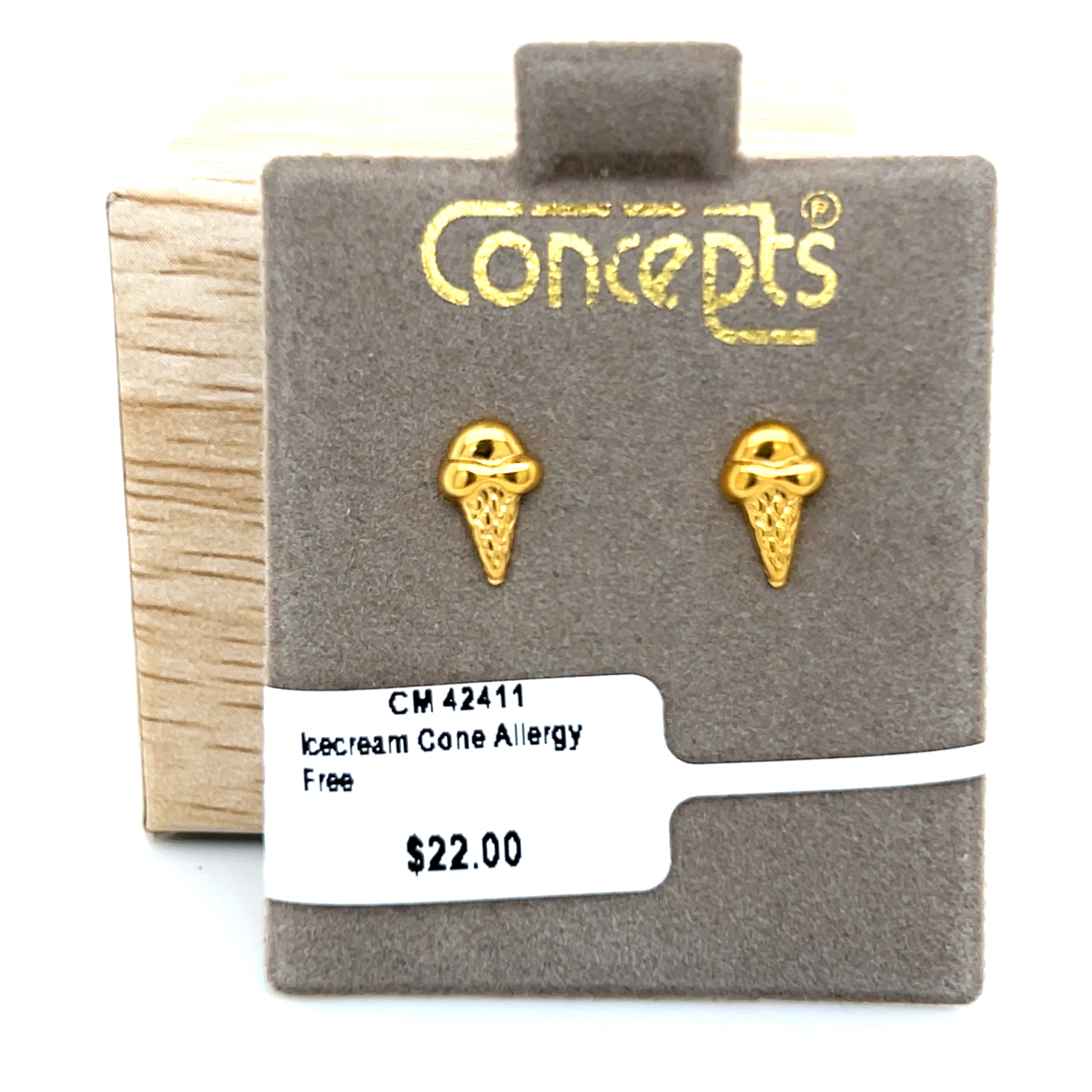 Ice Cream Cone Allergy Free Earrings
