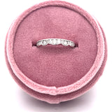 White Gold Round Diamond Crown Band Ring