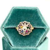 Yellow Gold Eastern Star Masonic Ring