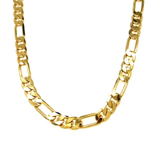 Forever Gold 7mm Figaro Necklace 18"