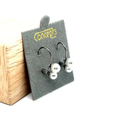 Concepts Silver-Tone Simulated 2 Pearl Allergy Free Earrings