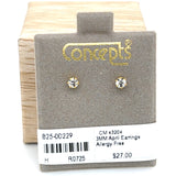 3mm April Allergy Free Earrings