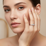 White Gold Diamond Bridal Engagement Promise Ringg