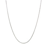 10K White Gold 0.7mm Diamond Cut Wheat Superflex Chain 18"