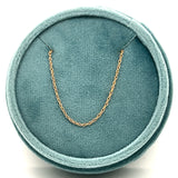 14K Yellow Gold Plain Gold Chain 18"