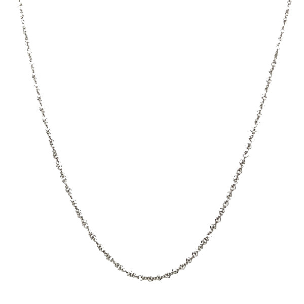 14K White Gold .5mm Sparkle Chain 16"