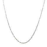 14K White Gold .5mm Sparkle Chain 16"