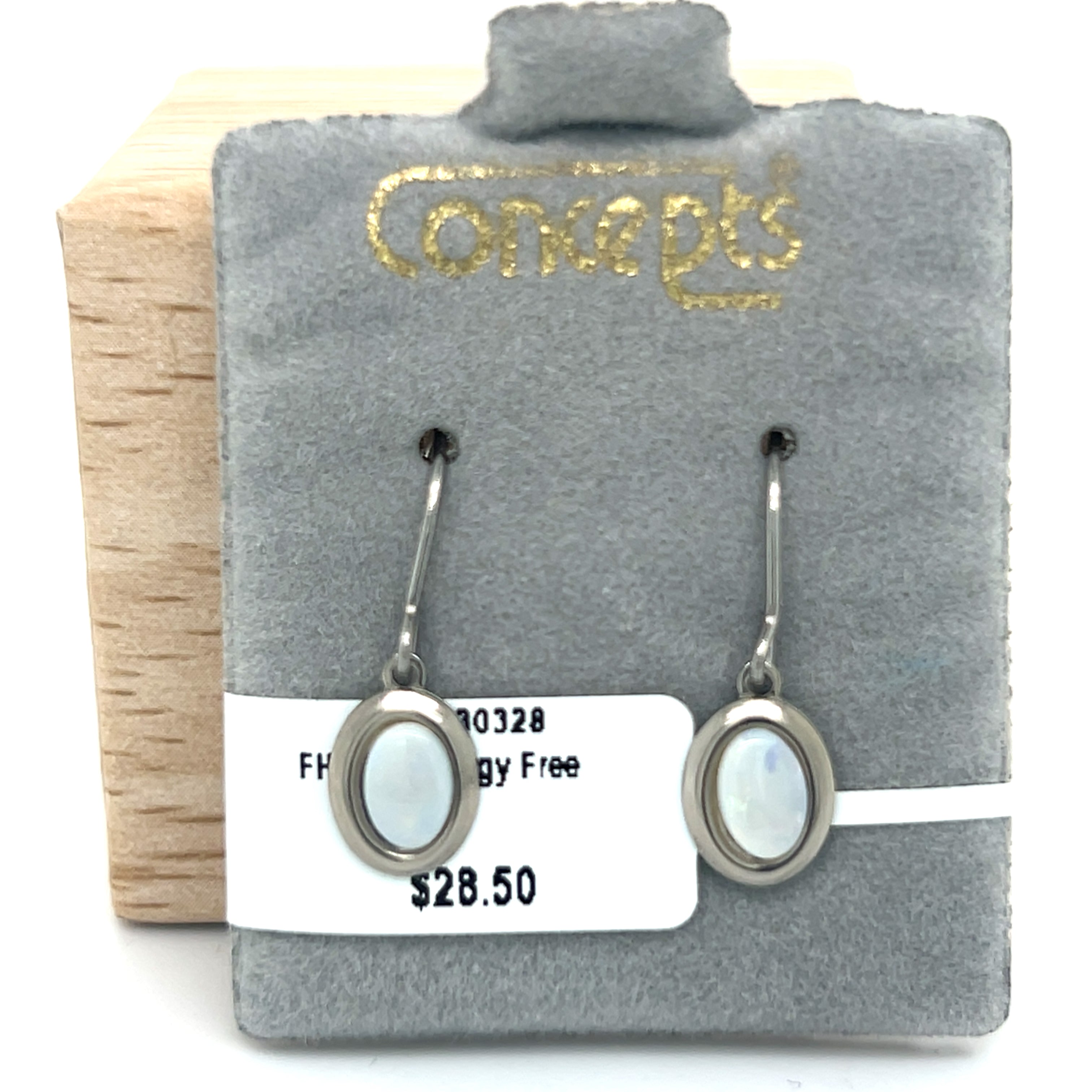 Opal Fish Hook Allergy Free Earrings