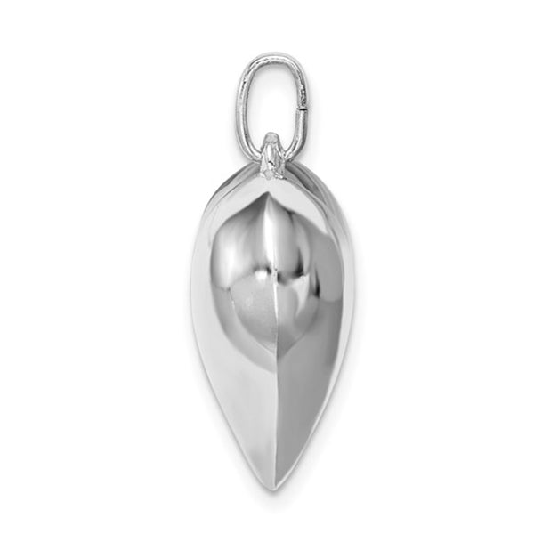 Silver Rhodium Plated Puffed Heart Charm