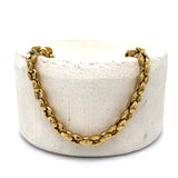 Men's Gold Plated Stainless Steel Handmade Oval Link Bracelet