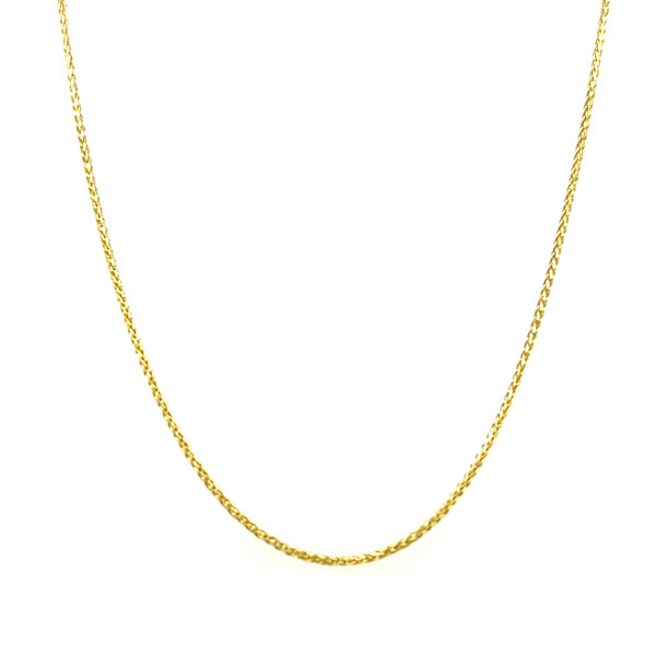Yellow Gold Diamond Cut Wheat Superflex Chain 18"