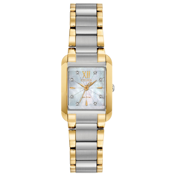 Ladies Eco-Drive Two-Tone Stainless Steel Mother-of-Pearl Dial Citizen L Bianca Watch