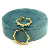 Silver Lab-Grown Diamond Hoop Huggie Earrings