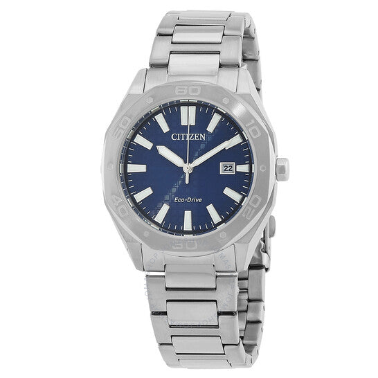 Citizen Men's Eco-Drive Odyn Blue Dial Stainless Steel Bracelet Watch