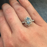 18K White Gold 1.86 Carat Total Weight Lab Grown Diamond Fancy Ring KR20795OV100 # NC, [IGI 649443367]