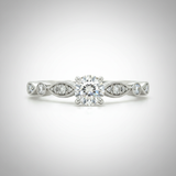 Adrian 14K White Gold Diamond Engagement Ring – 0.67 Carat Total Weight with 0.50CT Center Diamond | Wright’s Jewelry Store