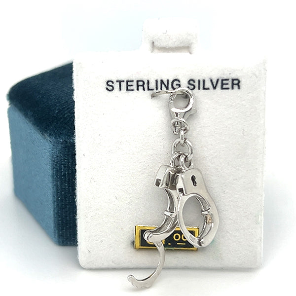 Silver Handcuff Charm