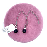 Onyx Small V Wire Allergy Free Earrings