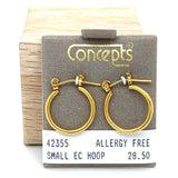 Small EC Hoop Allergy Free Earrings