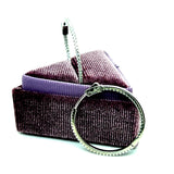 Silver Cubic Zirconia Inside Outside Hoop Earrings