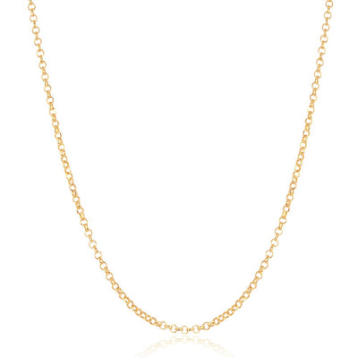 Silver Gold-Plated 0.9mm Cable Chain 20"