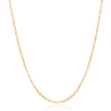 Silver Gold Plated 0.9mm Diamond-Cut Cable Chain 18"