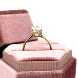 14K Yellow Gold 2.20 Carat Total Weight Lab Grown Diamond Hidden Halo Engagement Ring