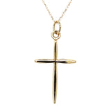 "Deborah" 14K Yellow Gold Polished & Tapered Cross 22x14mm Estate
