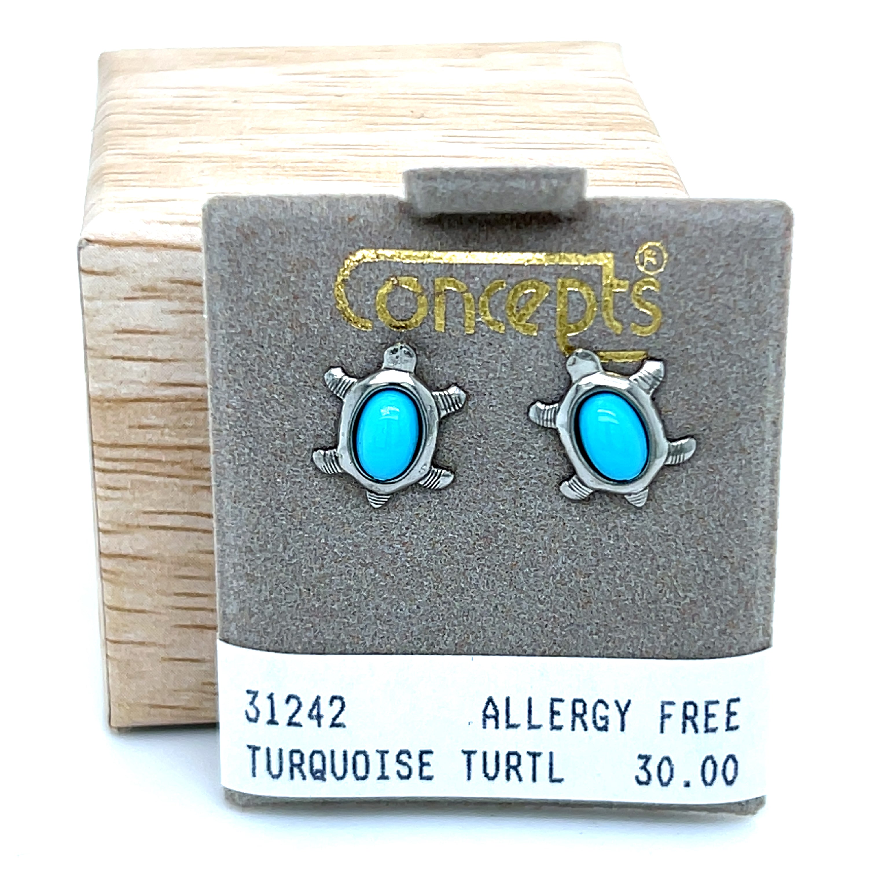 Turquoise Turtle Allergy Free Earrings