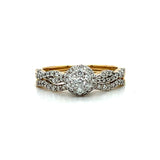 "Flora"10K Yellow Gold 1/2 CT Diamond Bridal Set