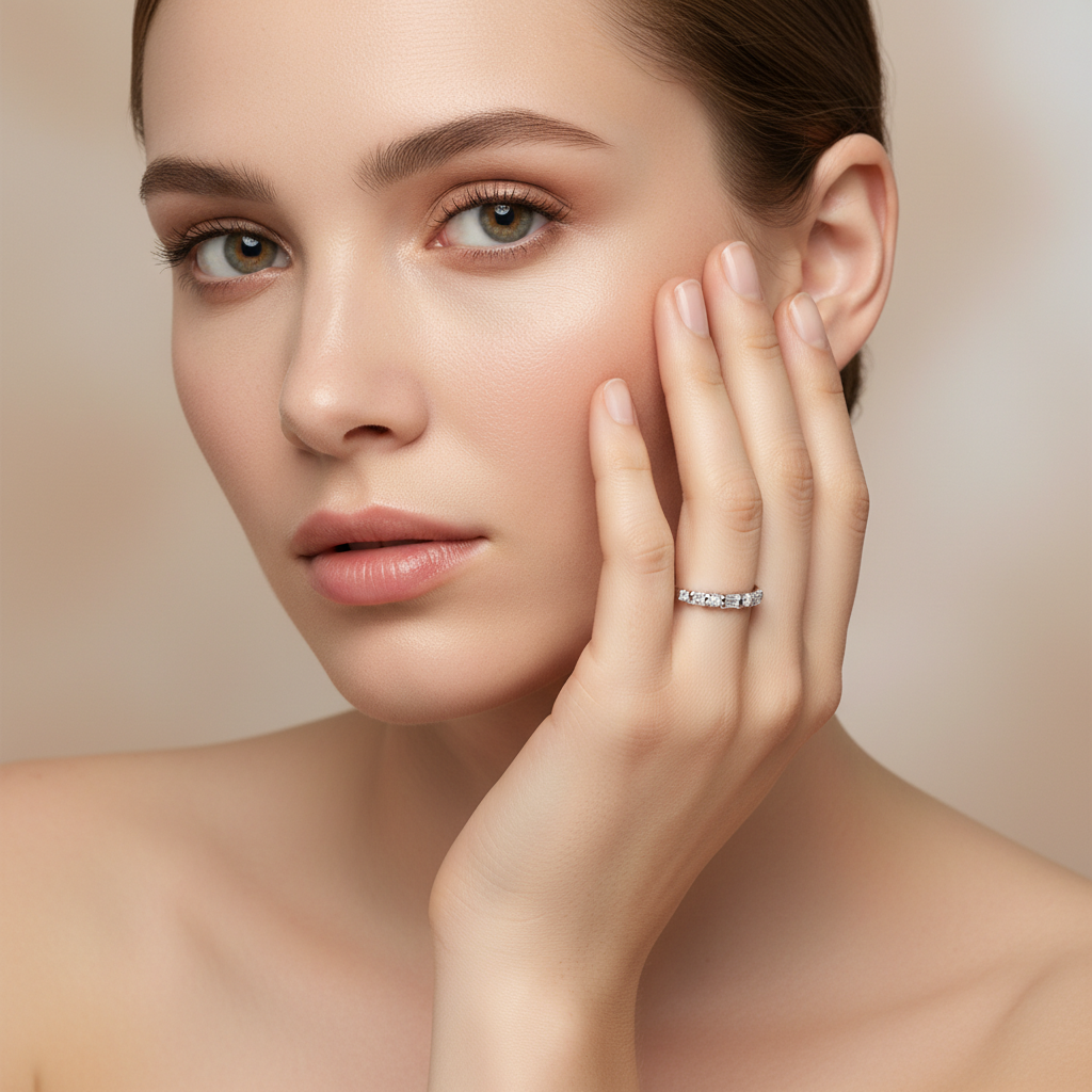 "River 2" 14K White Gold 0.25CTW Diamond Band Estate