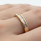 "Sheridan" 14K Yellow Gold 0.40 Carat Total Weight Diamond Channel Set Wedding/Anniversary/Stackable Band Estate