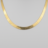 "She" 10K Yellow Gold 17g 8mm Herringbone Chain Necklace 16" PPWBY1125 Estate