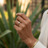 "Lorni" 14K Two-Tone Gold 0.50CT Round Diamond Solitaire Engagement Ring – Estate