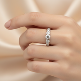 "Calla" 14K White Gold 0.93 Carat Total Weight ( 0.47CT Center) Diamond Wedding Engagement Ring Estate