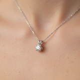 "Leanna"" 14K White Gold .30CT SI1 Clarity, FG Color Diamond Pendant Estate