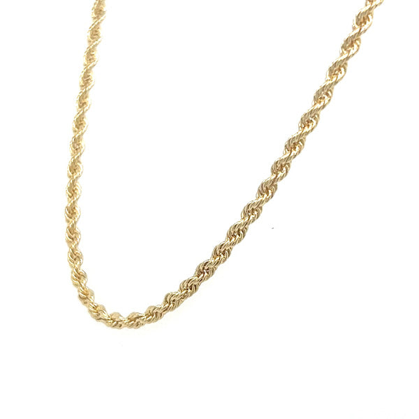 Forever Gold Yellow Gold 2.2mm Rope Chain 18"